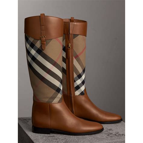 cheap burberry leather boots|burberry check back boots.